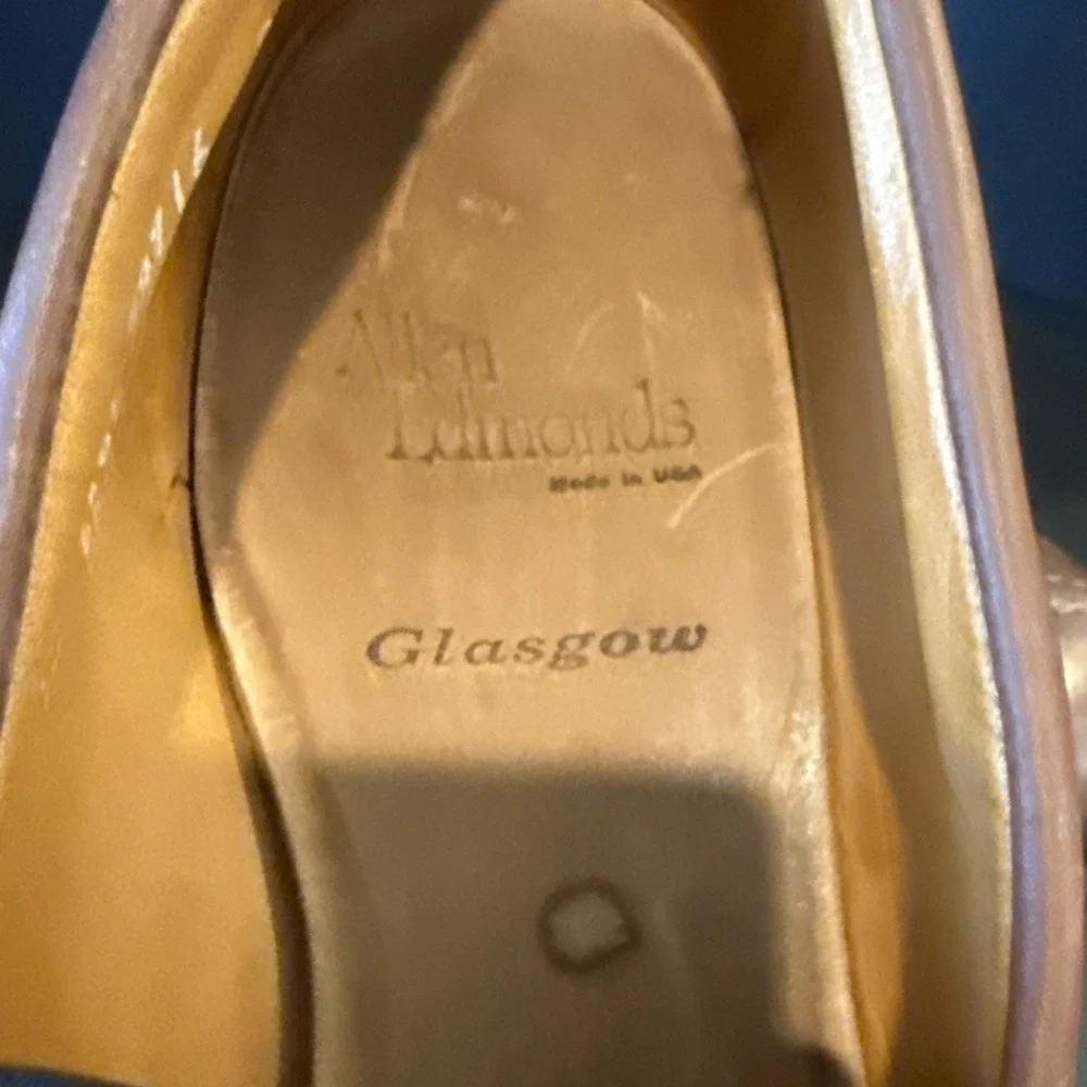 Allen Edmonds Glasgow Mens Size 10 B Dress Penny Loafers Brown Leather Shoes USA